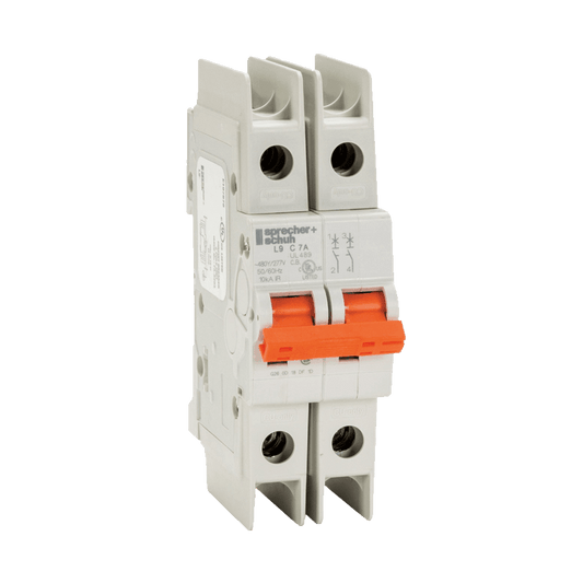 2 Pole, 1 A, D Curve, L9 Series Supplemental Protector - L9-1/2/D